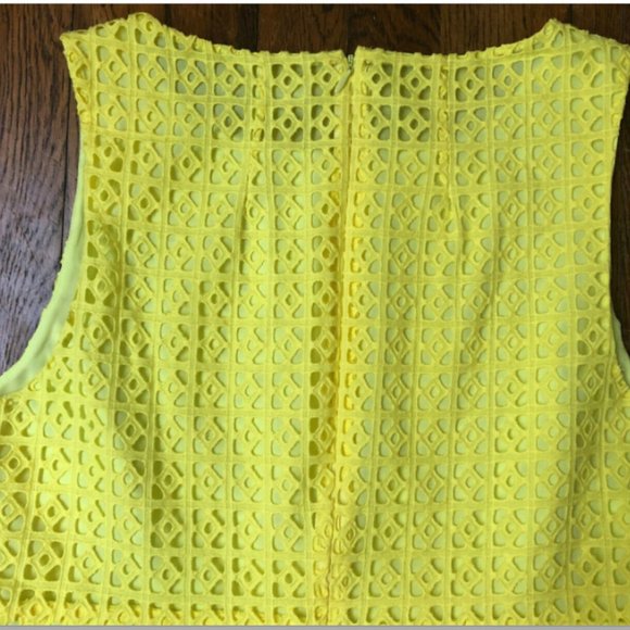 Madewell Eyelet Trail Lace Shift Dress in Yellow - Picture 4 of 10
